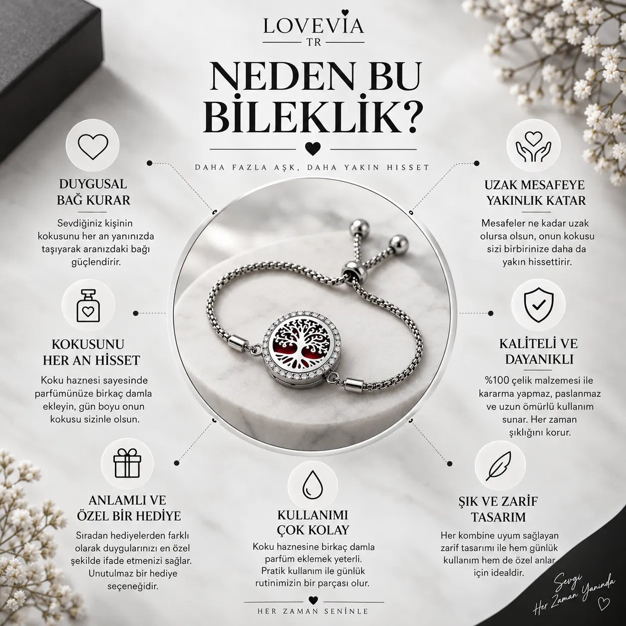 Koku Bilekliği Hayat Ağacı